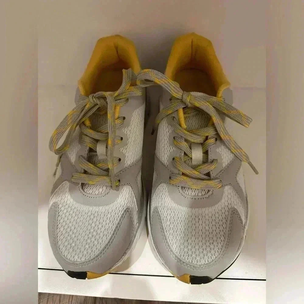 Vionic Tokyo Mesh Sneakers Active Walking Womens Size 7.5 M Grey Yellow Comfort
